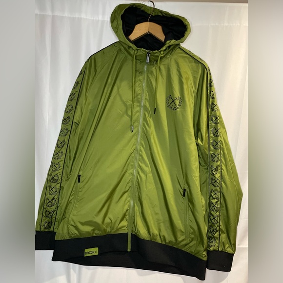 Dixxon Windbreaker Hooded Jacket Men’s XL The Waterfront Green water-resistant - Picture 5 of 15